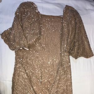 Parker Beaded Cape Dress